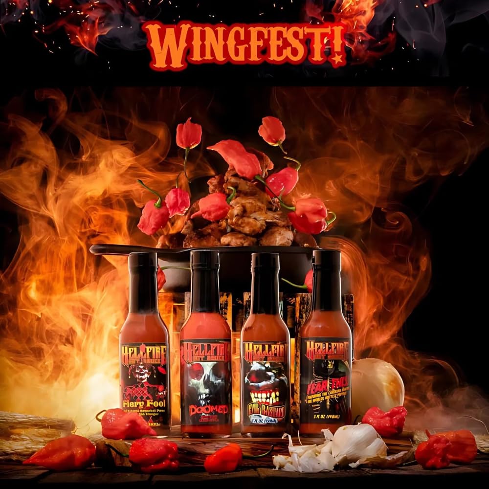 Hellfire Doomed Hot Sauce gift pack for heat enthusiasts