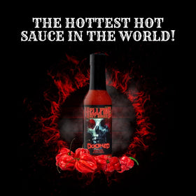 Hellfire Doomed Hot Sauce paired with pizza for smoky heat