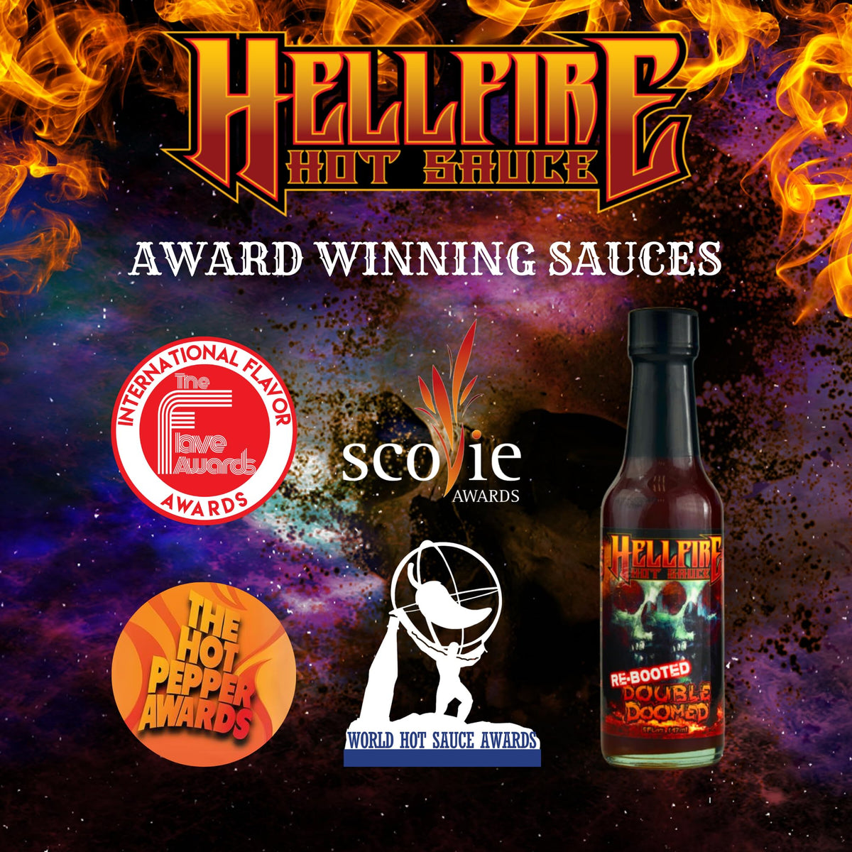 Hellfire Double Doomed chicken thighs glazed with fiery sauce