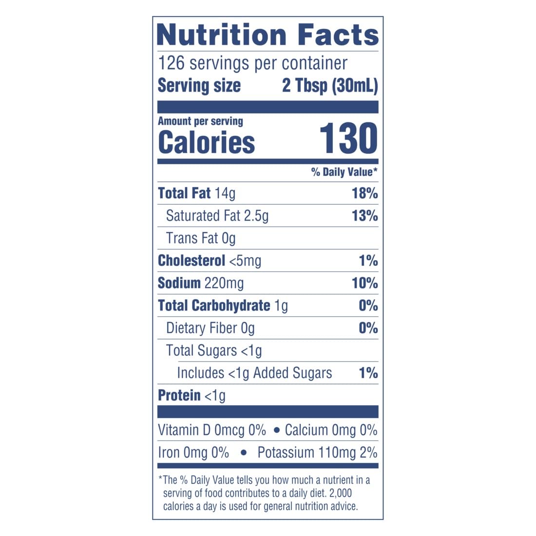 Hellmann's Blue Cheese Dressing bottle on shelf, gluten-free and with natural color flavors.