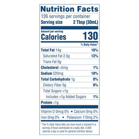 Hellmann's Blue Cheese Dressing bottle on shelf, gluten-free and with natural color flavors.