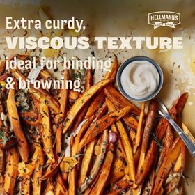 Close-up of Hellmann's Extra Heavy Mayonnaise label on premium gluten-free jar