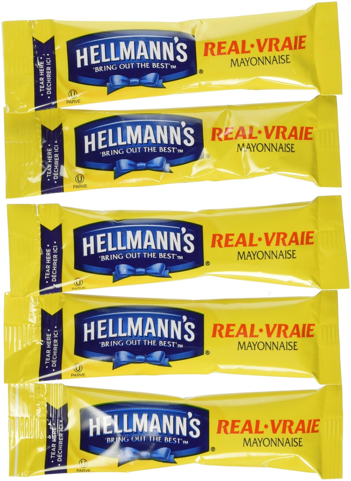 Hellmann's mayo packets, on-the-go portions for quick lunches and snacks.