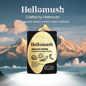 Morning ritual setup with Hellomush coffee ready for daily use.