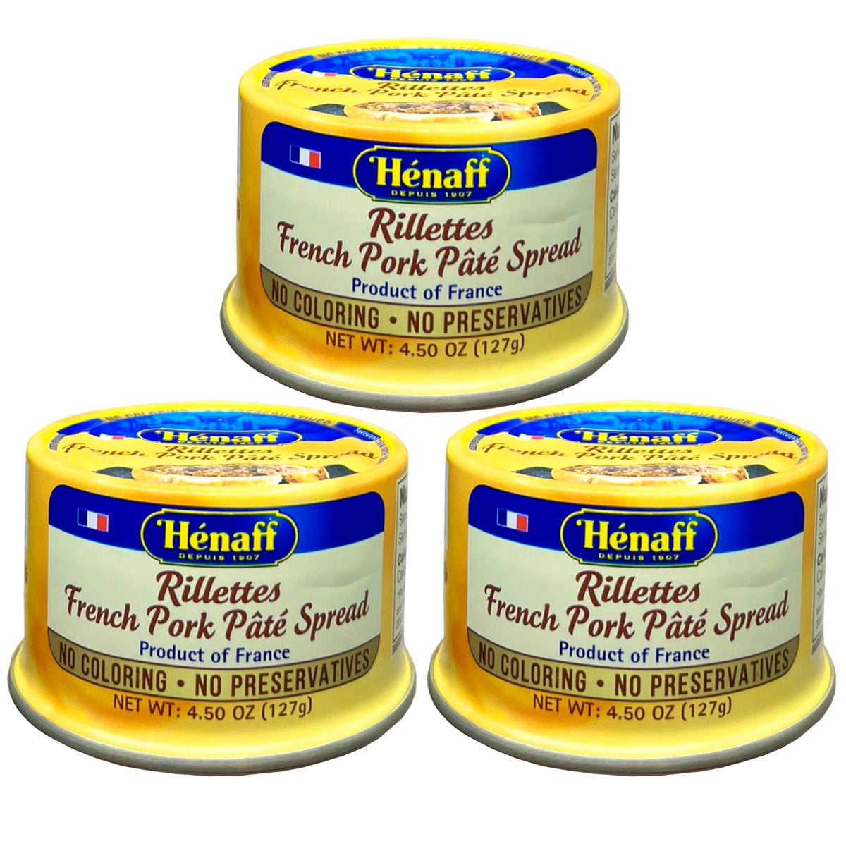 Henaff French pork pâté spread jar ready for quick snacking or charcuterie.