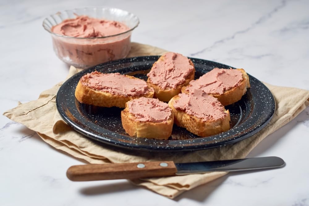 Hénaff pork liver pâté traditional French taste in a convenient can.
