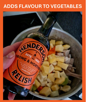 Hendersons Yorkshire Relish glaze brightens a sandwich