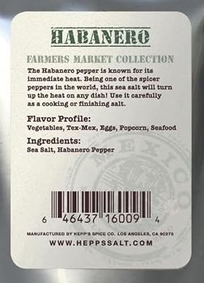 HEPP’S Salt Co. habanero peppers closeup showing authentic heat from real peppers.