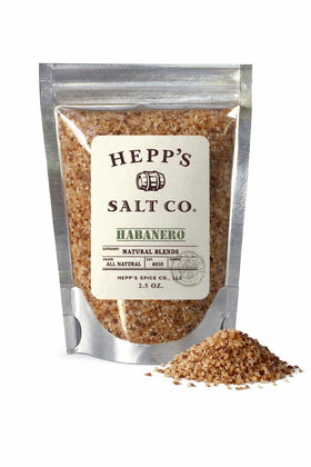 HEPP’S Salt Co. habanero sea salt jar front for a bold finishing touch to meals.