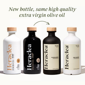 Heraclea polyphenol-rich olive oil bottle with vibrant aroma