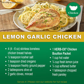 Herb-Ox Chicken Bouillon Cubes gluten-free broth concentrate label