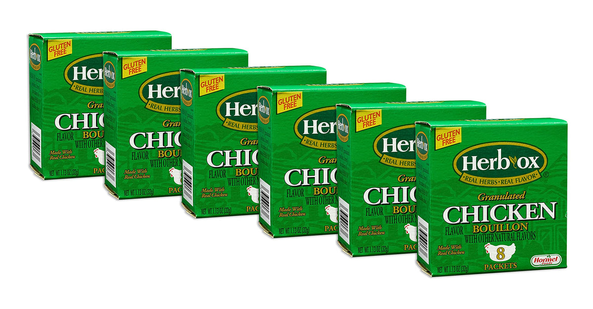 Herb-Ox granulated chicken bouillon jar for convenient broth base in minutes