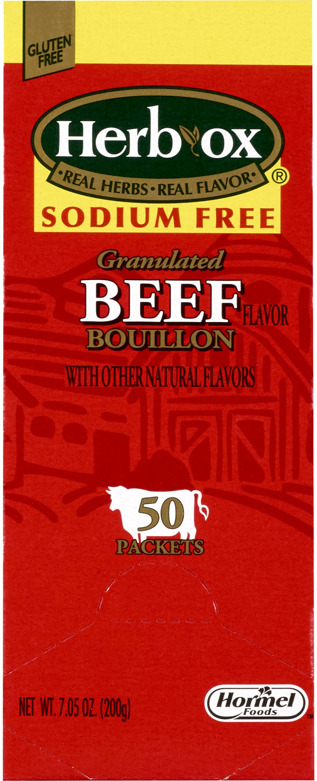 Herb-Ox sodium free bouillon pot-simmer image highlights rich base.