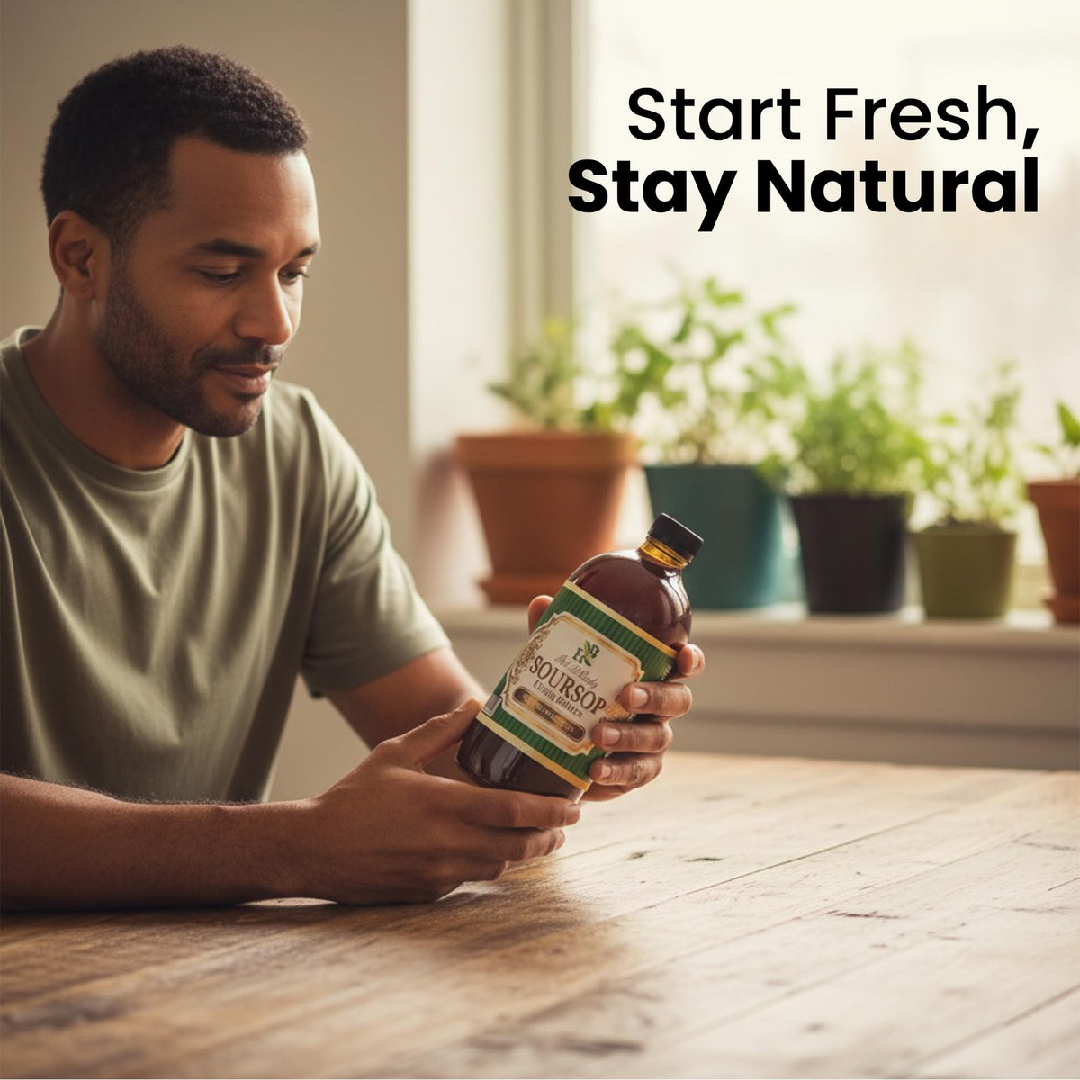 Herb To Body Soursop Bitter Liquid with botanicals emphasizing 40+ ingredients.