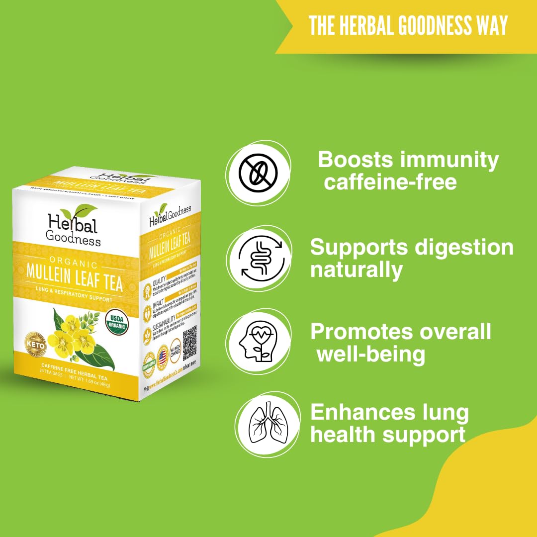 Herbal Goodness Mullein Leaf Tea visual texture invites a mindful calming ritual