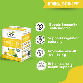Herbal Goodness Mullein Leaf Tea visual texture invites a mindful calming ritual