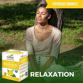 Herbal Goodness Mullein Tea ready hot cup invites relaxation and daily ritual