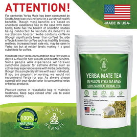 Yerba Mate bags on the go by Herbal Hermit for convenient brewing.