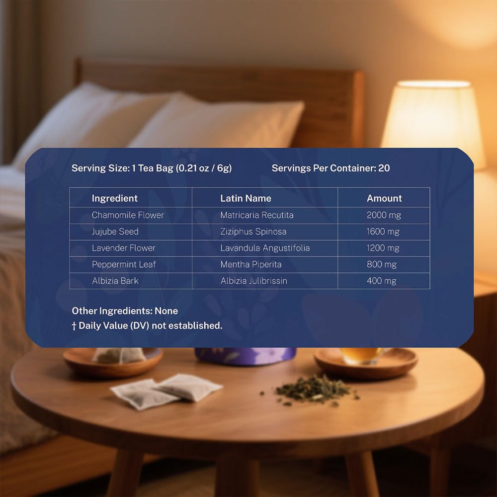 Herbal Planet Sleep Tea offers a caffeine-free nighttime option for unwinding.