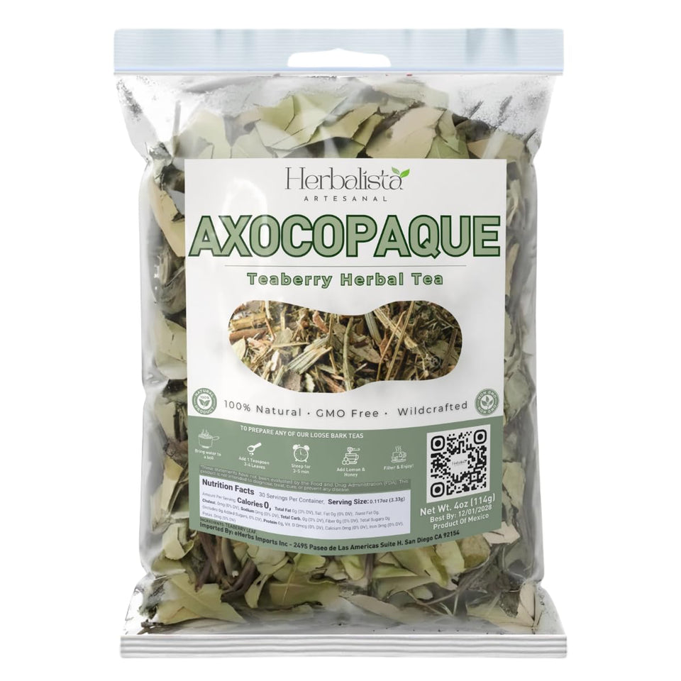 Herbalista Axocopaque tea leaf close-up showing natural aroma for a soothing ritual.