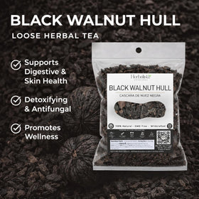 Herbalista Black Walnut Hull cup steeping shows a bold, caffeine-free moment.