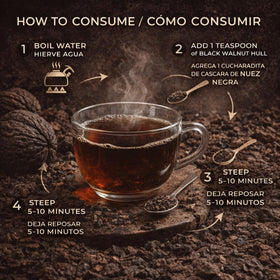 Herbalista Black Walnut Hull dried hulls close-up reveals rich texture and aroma.