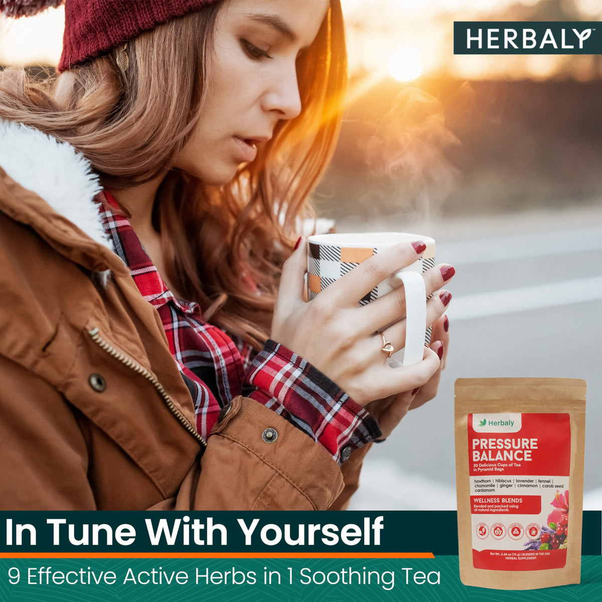 Herbaly Heart non-GMO label confirms clean ingredients for a transparent wellness ritual