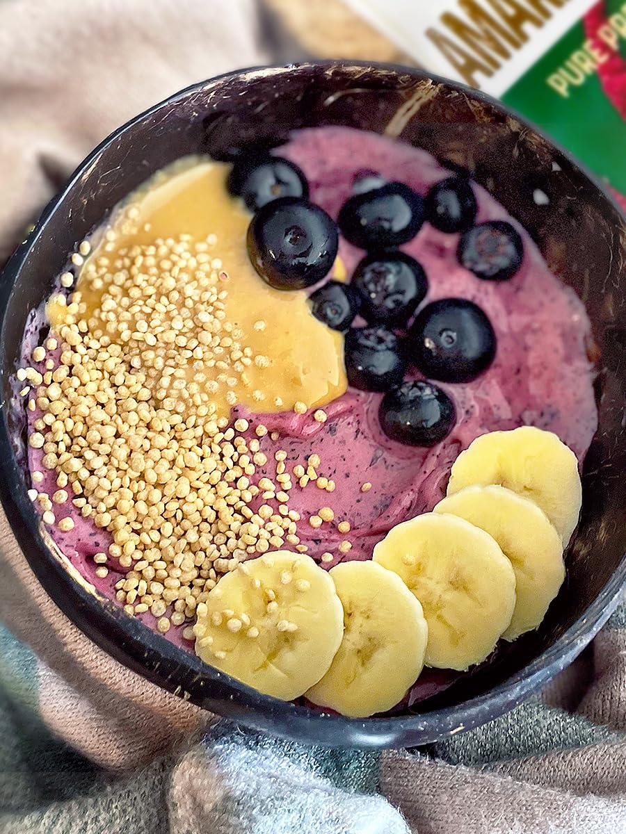HerbaZest Amaranth Crispies as dessert crumble—satisfying crunch.