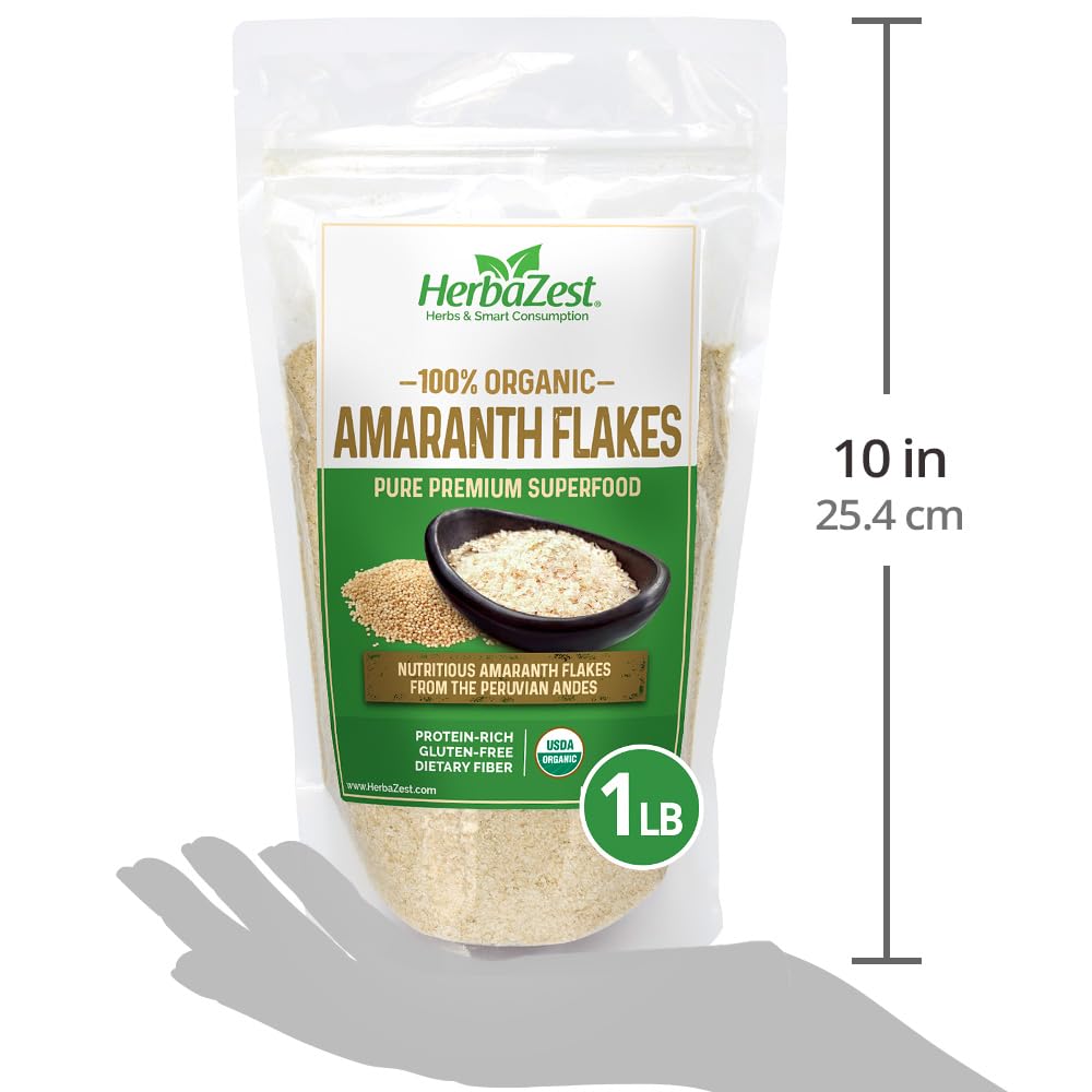 HerbaZest Amaranth Flakes mixed into granola or muesli