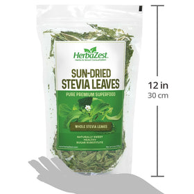 HerbaZest sun-dried leaves front-pack displays natural single-ingredient product.