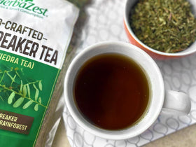 HerbaZest Stonebreaker Tea stem pieces ready for flavorful steeping