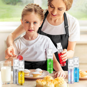 Herbeklab blue glitter spray highlights chocolate treats with blue sparkles