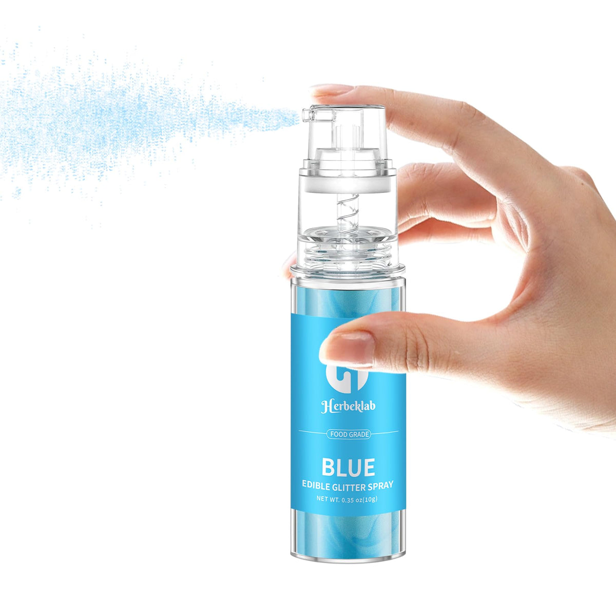 Herbeklab blue glitter spray adds festive flair to cocktails