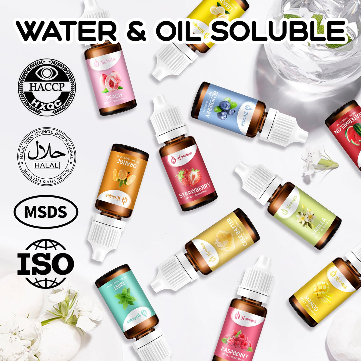 Herbeklab offers 20 flavors for candy making, baking, and desserts.
