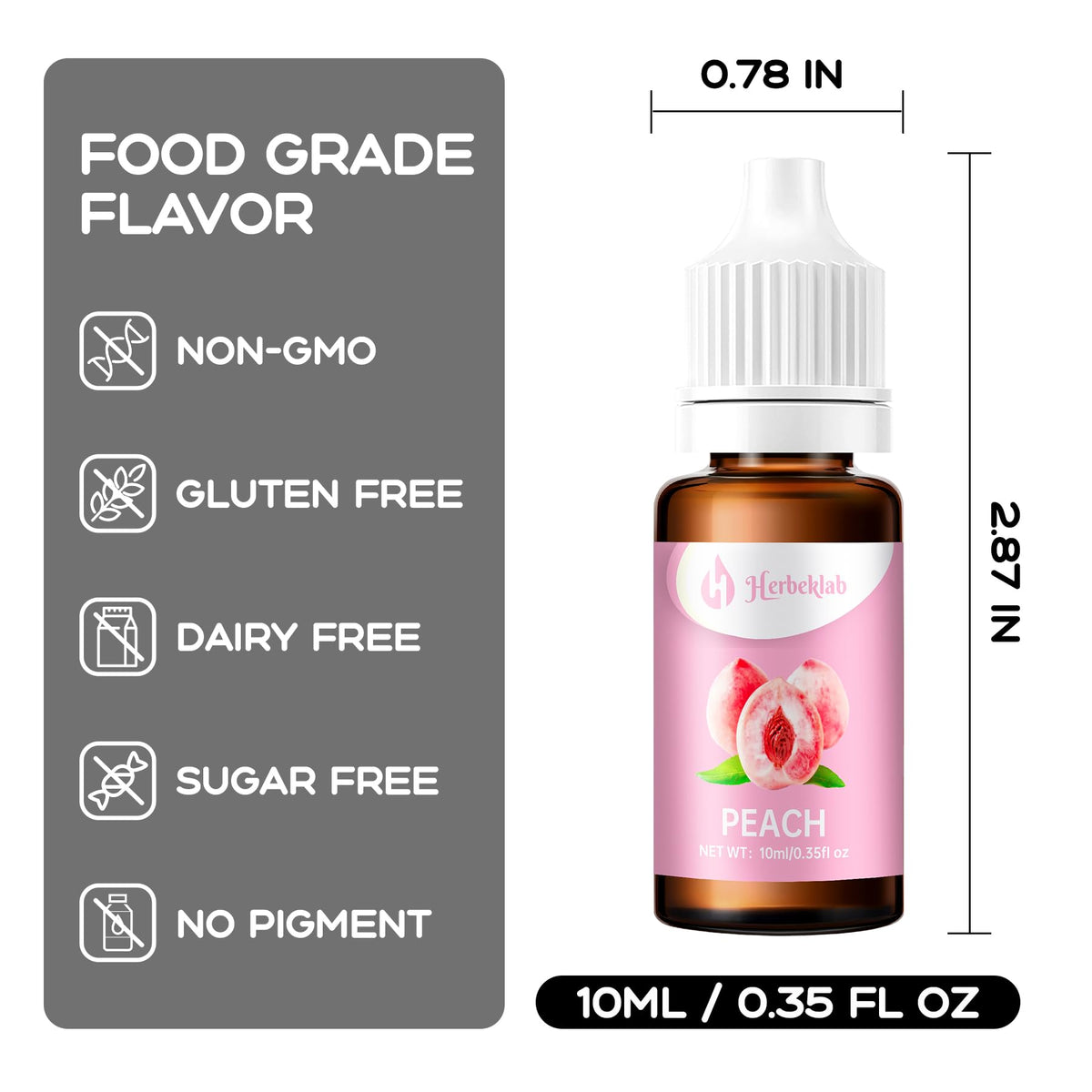 Herbeklab candy flavoring oil squeeze bottle enables measured drops for DIY projects.