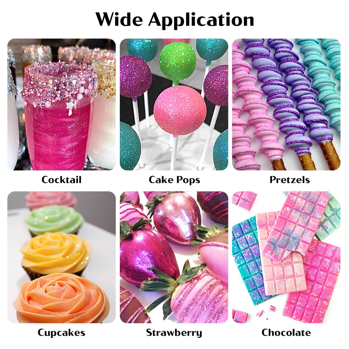 Herbeklab Edible Glitter dusting on cupcake topping enhances appeal.