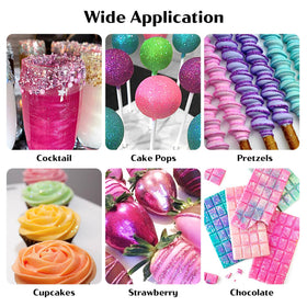 Herbeklab Edible Glitter dusting on cupcake topping enhances appeal.