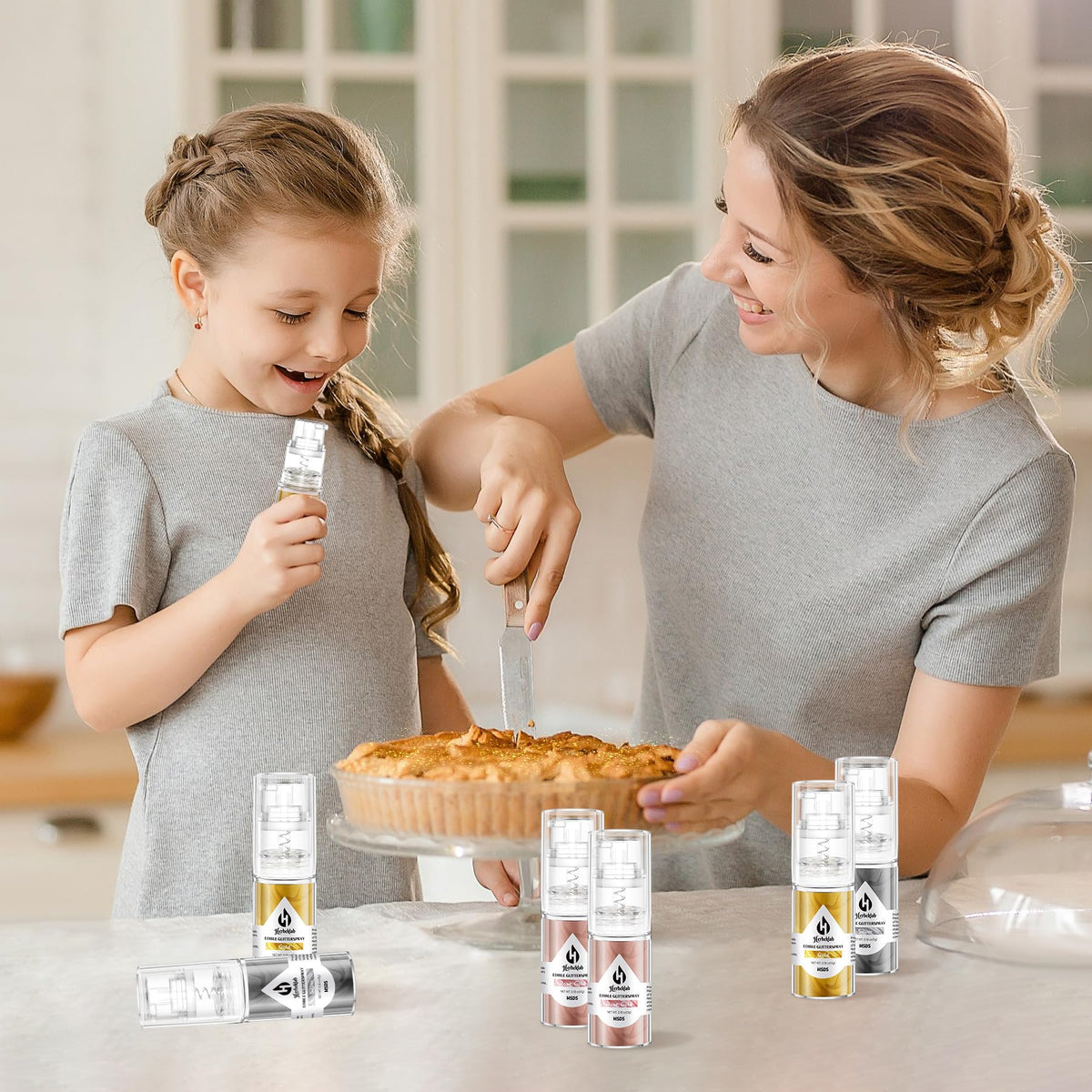 Herbeklab edible glitter spray cocktail dusting adds shimmer to drinks and desserts.