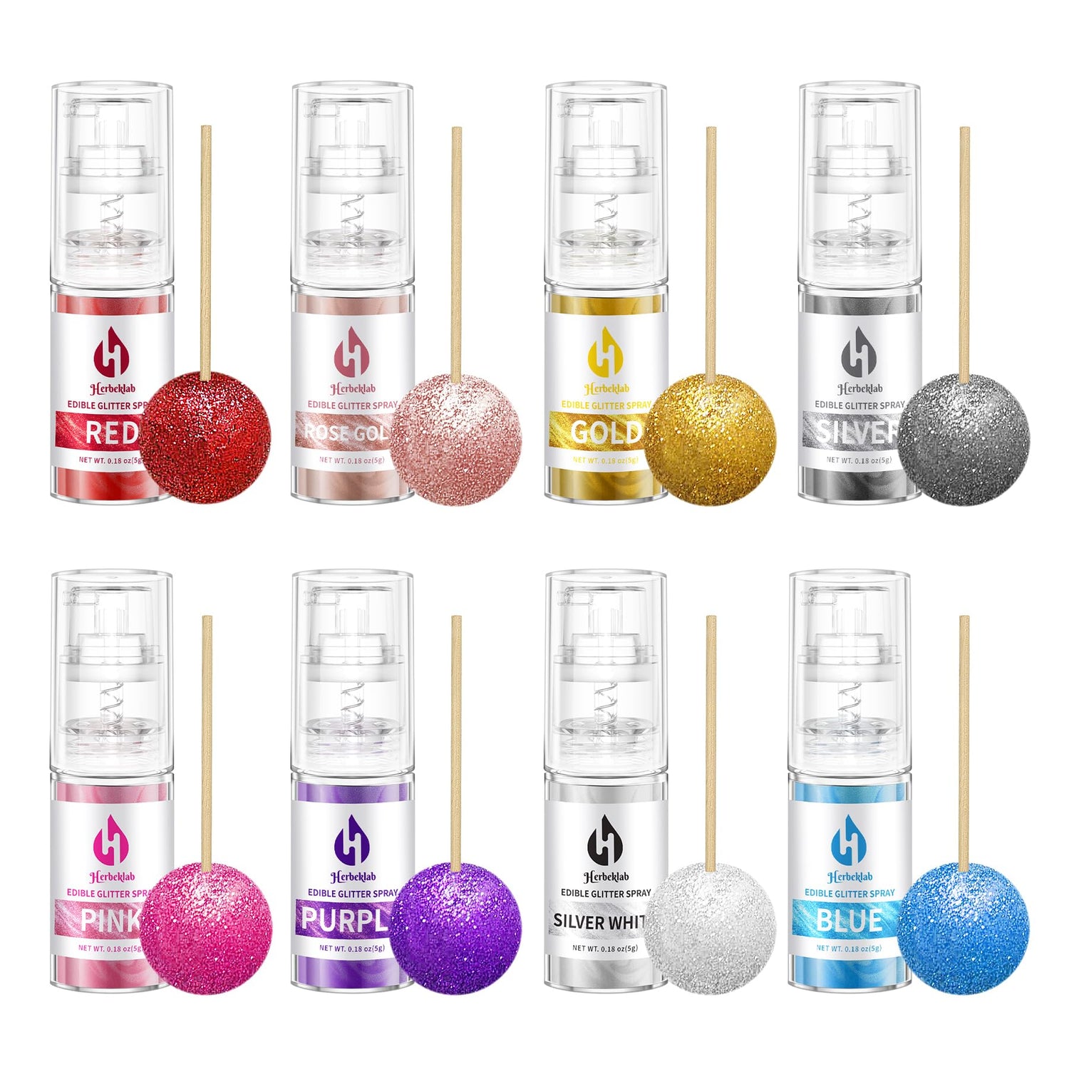 Herbeklab edible glitter spray gold adds dazzling shine to cupcakes and cookies.