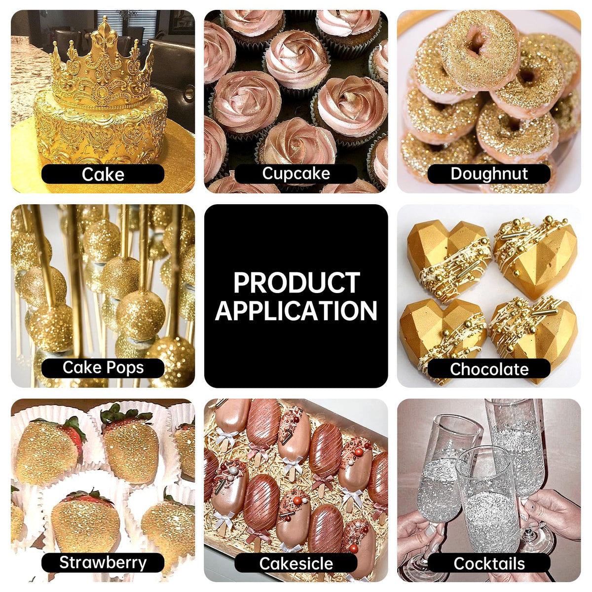 Herbeklab edible glitter spray silver cake decorating for elegant finishes on pastries.