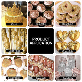 Herbeklab edible glitter spray silver cake decorating for elegant finishes on pastries.