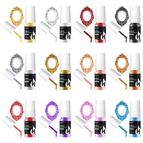 Herbeklab edible paint bottle close-up with metallic shimmer for cakes