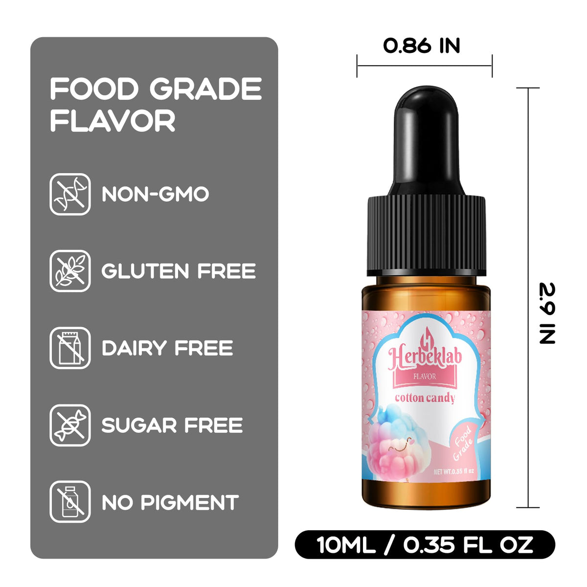 Herbeklab candy flavoring oil cake batter bottle pour enhances confections with bakery notes