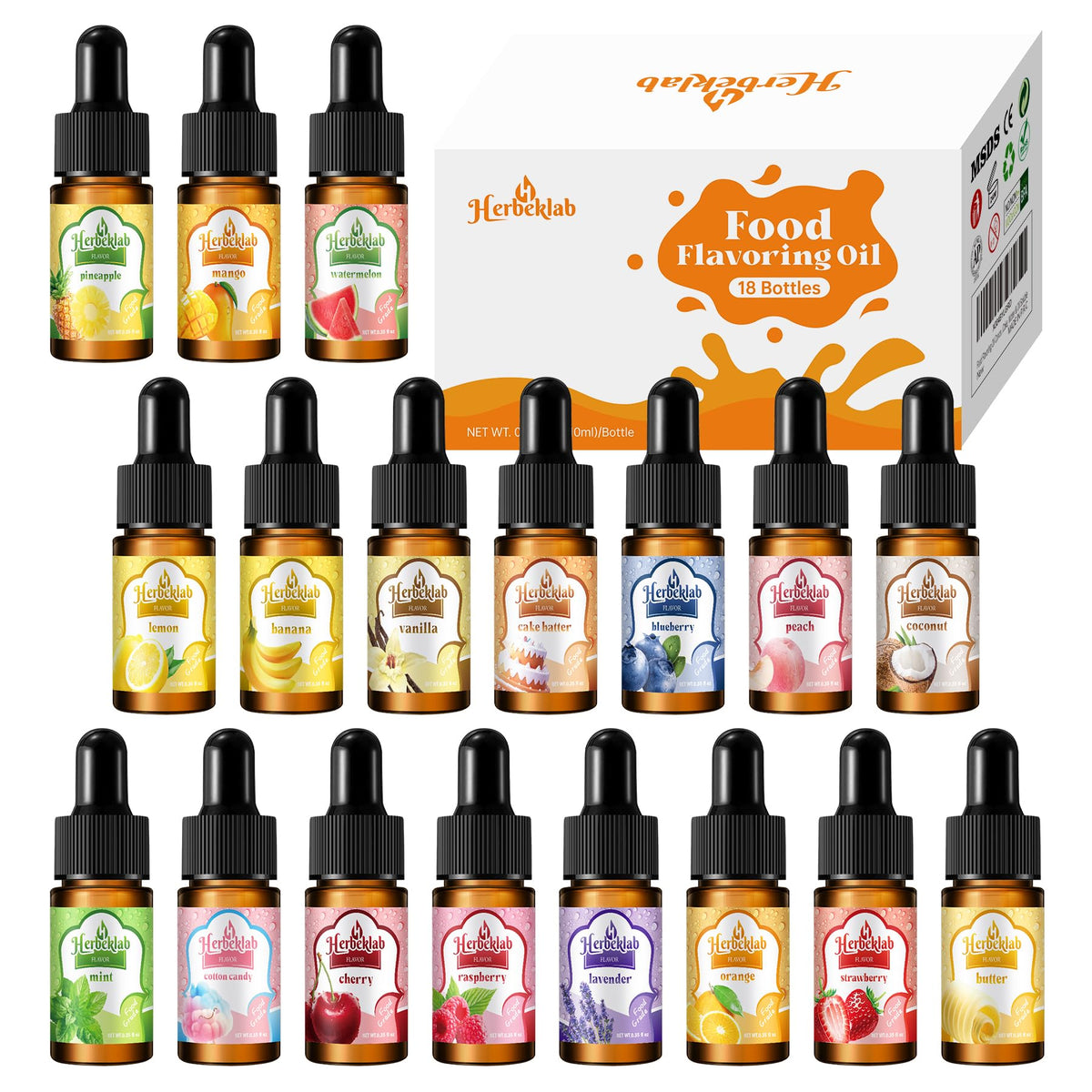 Herbeklab candy flavoring oil cotton candy bottle pour adds nostalgic aroma to homemade treats