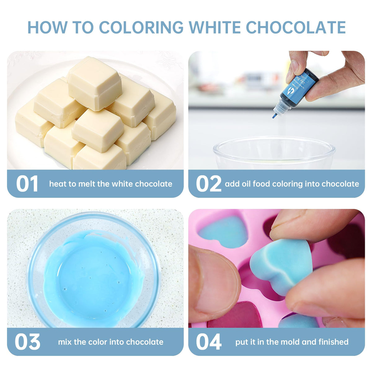Herbeklab six color oil coloring kit for chocolate decor versatility