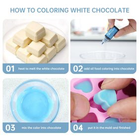 Herbeklab six color oil coloring kit for chocolate decor versatility