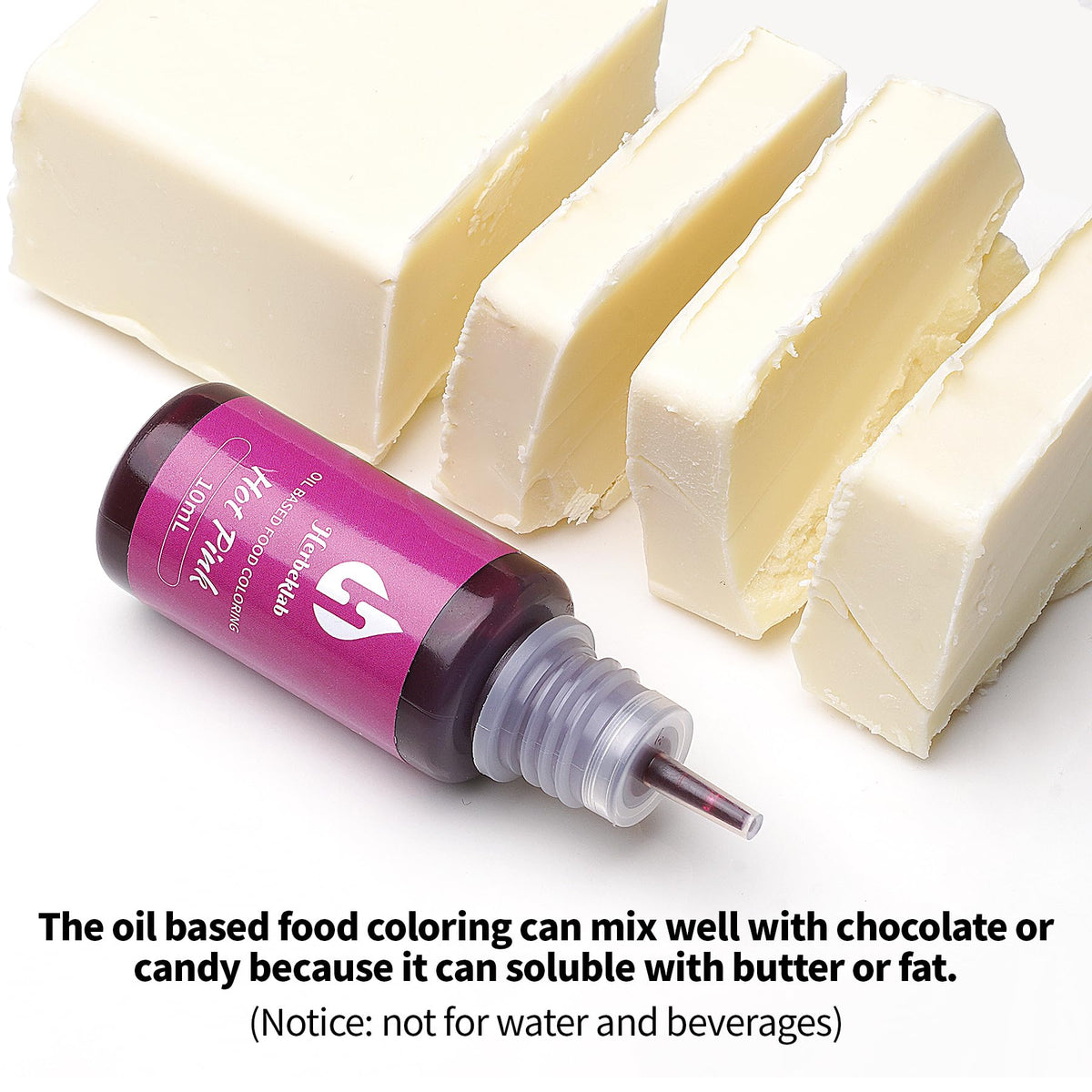 Herbeklab yellow chocolate oil color adds sunny highlights to sweets