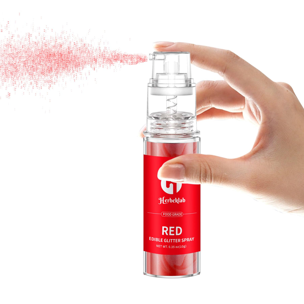 Herbeklab glitter spray on strawberries for party-ready presentation.