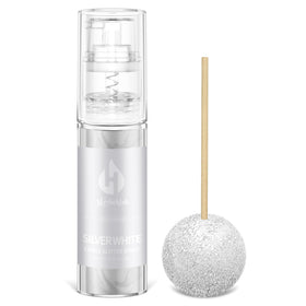 Herbeklab White Edible Glitter Spray on cake for shimmering decoration