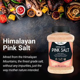 Open jar with salt crystals shown; triple-washed in spring water for purity.